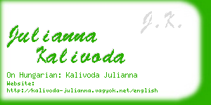 julianna kalivoda business card